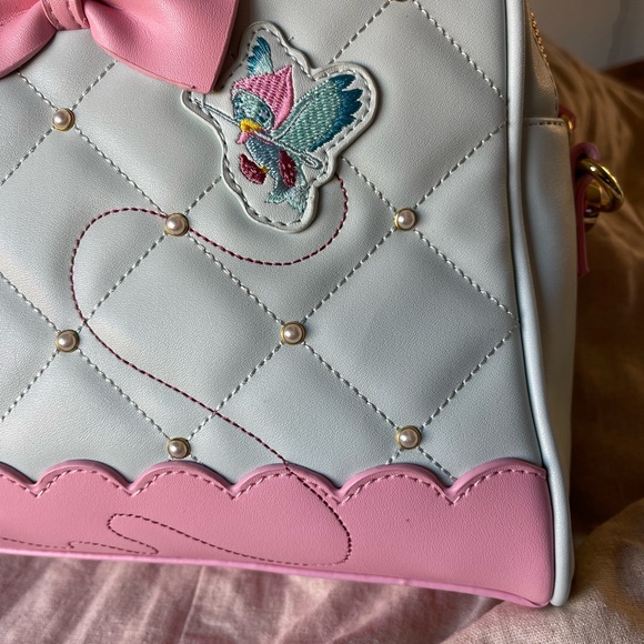 Loungefly Disney Cinderella 70th Anniversary Pearl Handle Crossbody! Never used! - Picture 7 of 16